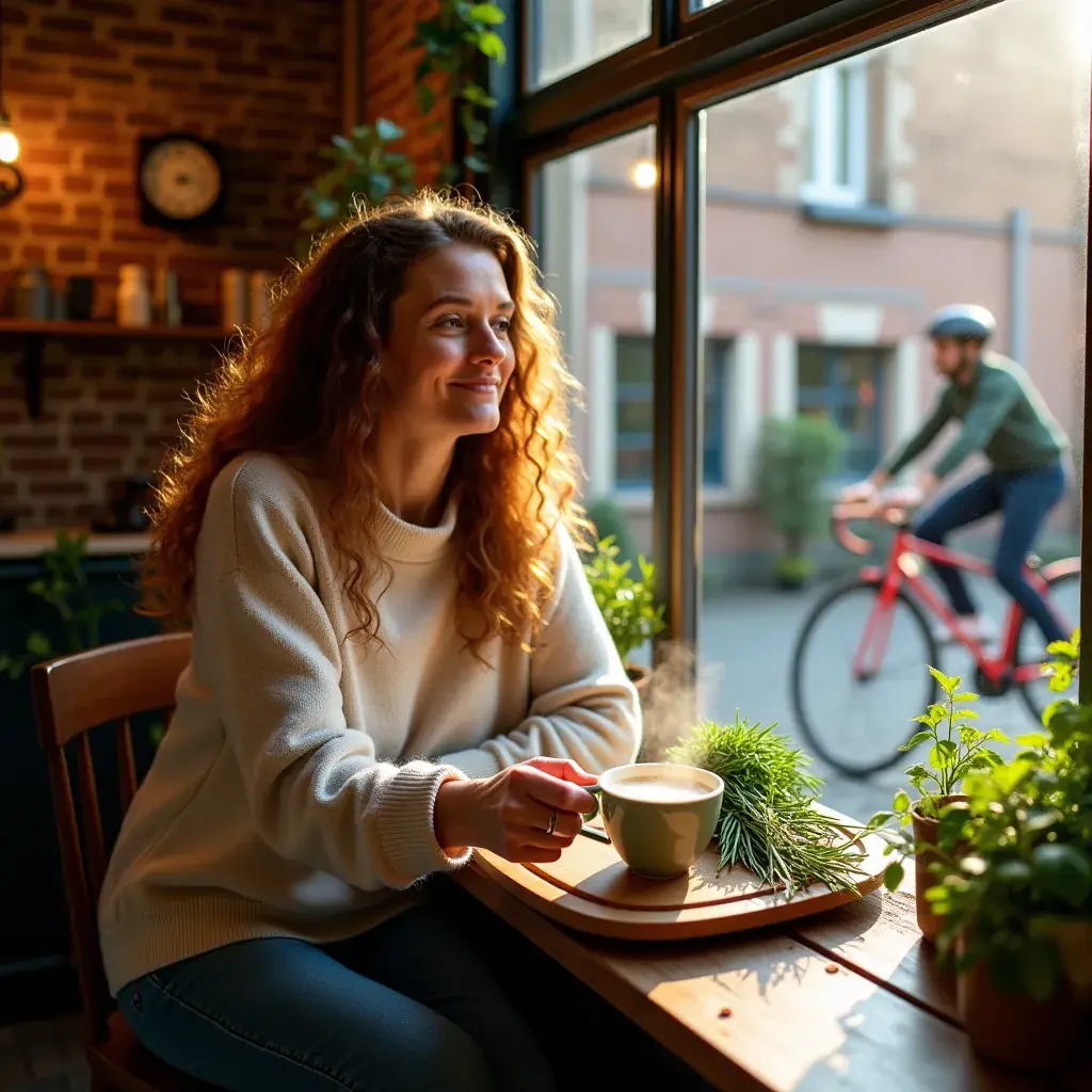 Gros plan sur un sachet de thé aux herbes pour l'hypertension, entouré de plantes médicinales.